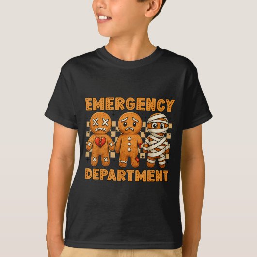 T-shirt Gingerbread Emergency Department Christmas Nurse D (Devant)