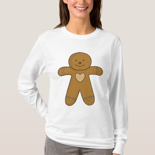 T-shirt GingerBread Man Christmas Cookie (Devant)