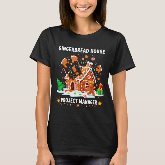 T-shirt Gingerbread Man Costume, Gingerbread House Project (Devant)
