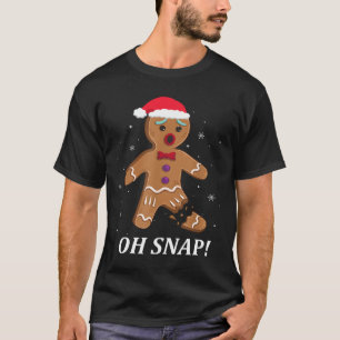 T-shirt Gingerbread Man Oh Snap Christmas Cookie Costume B