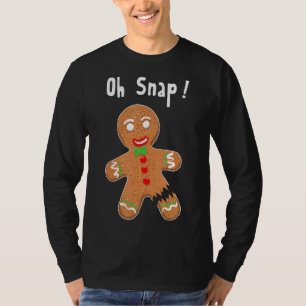 T-shirt Gingerbread Man Oh Snap Christmas Cookie Costume B