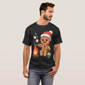 T-shirt Gingerbread Marshmallow Roaster Camng Christmas (Devant entier)
