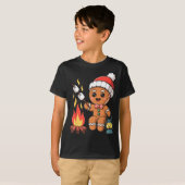 T-shirt Gingerbread Marshmallow Roaster Camng Christmas  (Devant entier)