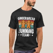 T-shirt Gingerbread Running Team Candy Cane Cookie Gingerb (Devant)