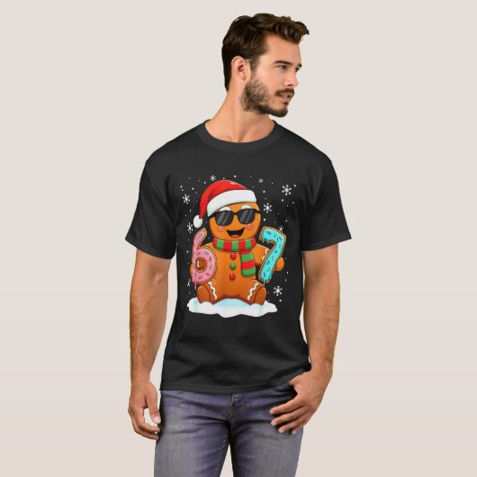 T-shirt Gingerbread Six Seven Bruh Funny Christmas Meme Si (Devant entier)