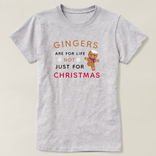 T-shirt Gingers amusants pour Noël de la Vie (Design devant)