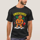 T-shirt Gingershred Funny Gingerbread Man Gym Bodybuilding (Devant)