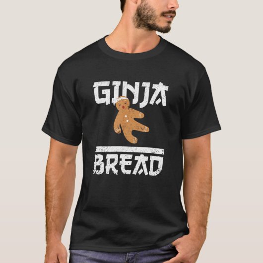 T-shirt Ginja Bread Ninja Gingerbread Man Chrétien japonai (Devant)
