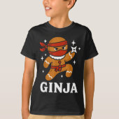 T-shirt Ginjas Gingerbread Ninja Funny Christmas Cookie Bo (Devant)
