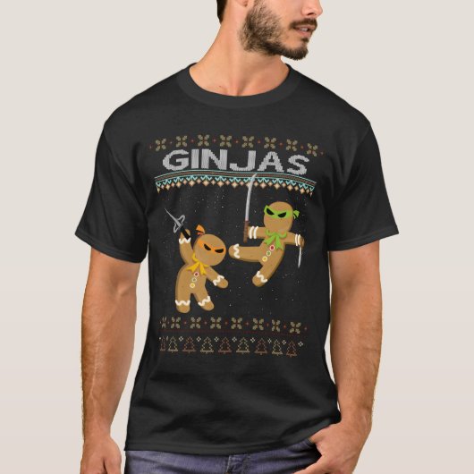 T-shirt Ginjas Gingerbread Ninjas Ugly (Devant)