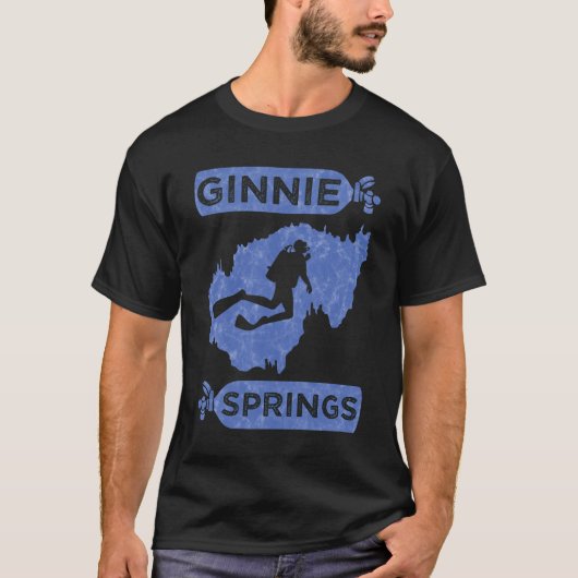 T-shirt Ginnie Springs Thirt Cave Plongée Caverne Chemise (Devant)