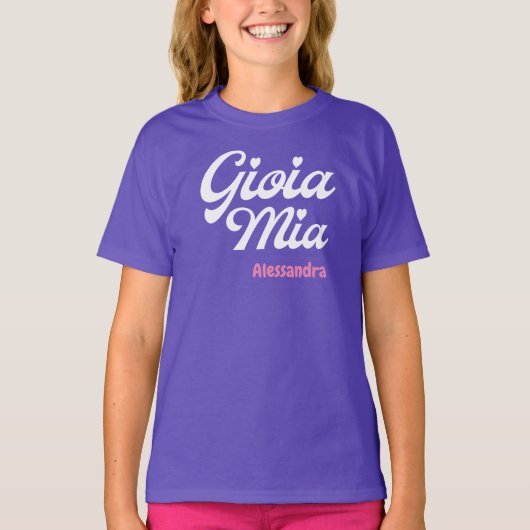 T-shirt Gioia Mia Italien My Joy Affectionate Terme Purple (Devant)