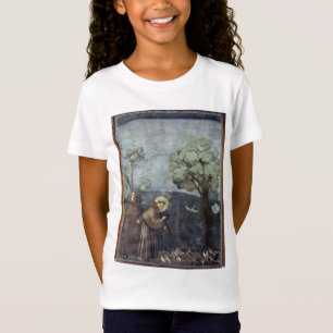 T-Shirt Giotto : St Francis prêchant aux oiseaux