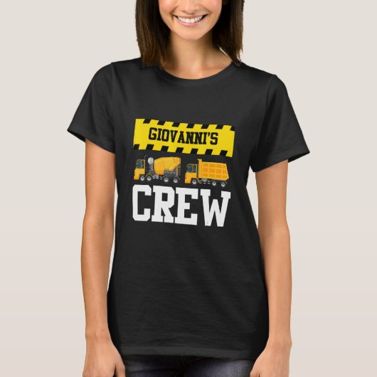 T-shirt Giovanni Construction Crew Doublon sur mesure Dump (Devant)