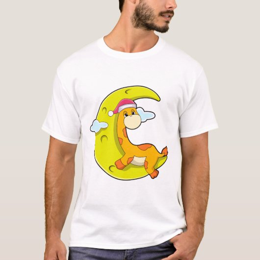 T-shirt Girafe au coucher de la lune (Devant)