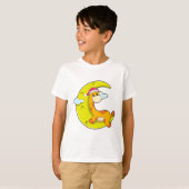 T-shirt Girafe au coucher de la lune (Devant entier)