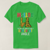 T-shirt Girafe Autism Seeing World Different Angle Aware (Design devant)