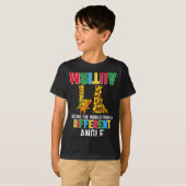 T-shirt Girafe Autisme Voir le Monde sous un Angle Différe (Devant entier)