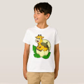 T-shirt Girafe aux feuilles et oeufs (Devant entier)