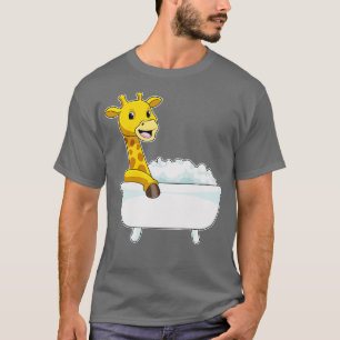 T-shirt Girafe Avec Baignoire En Mousse