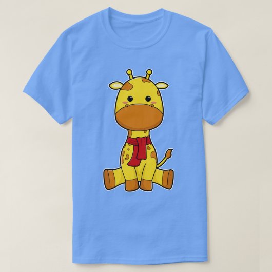 T-shirt Girafe avec Écharpe 1 (Design devant)
