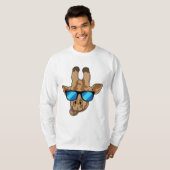 T-shirt Girafe avec lunettes de soleil (Devant entier)