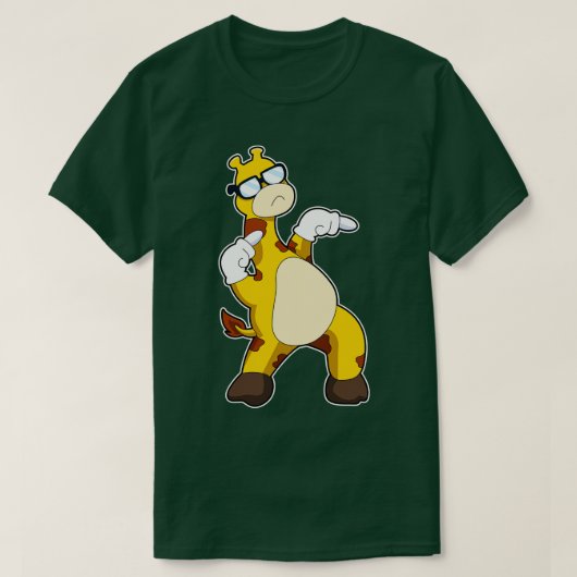 T-shirt Girafe avec lunettes de soleil 1 (Design devant)