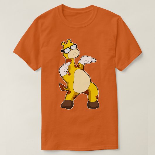 T-shirt Girafe avec lunettes de soleil 2 (Design devant)