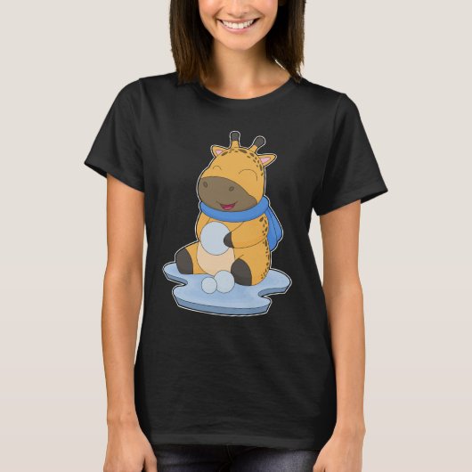 T-shirt Girafe boule de neige (Devant)