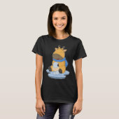 T-shirt Girafe boule de neige (Devant entier)