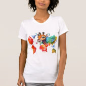 T-shirt girafe colorée (Devant)