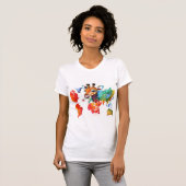 T-shirt girafe colorée (Devant entier)