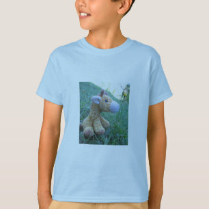 T-shirt Girafe dans le sauvage - pièce en t d'enfants