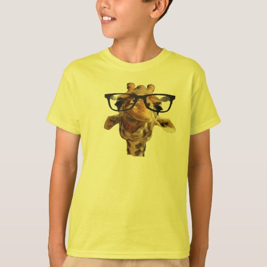 T-shirt girafe dans l'idée drôle de cadeau de conception (Devant)