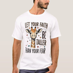 T-shirt Girafe de foi Design de chemise vintage inspirant_