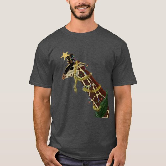 T-shirt girafe de Noël (Devant)