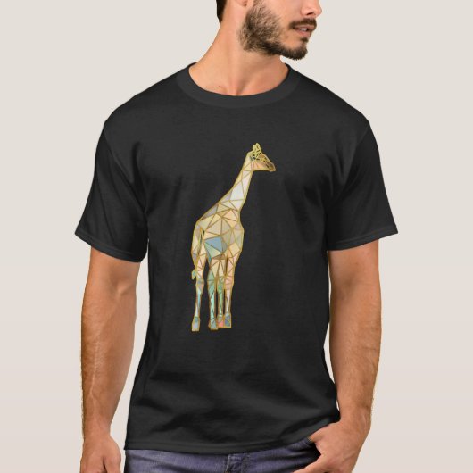 T-shirt Girafe Derrière les lignes géométriques (Devant)