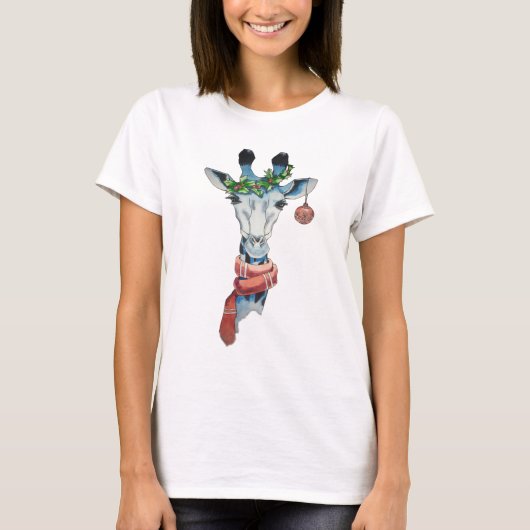 T-shirt girafe des neiges (Devant)