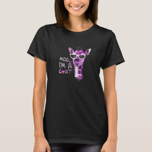 T-shirt Girafe drôle disant Meuh je suis une chèvre nouvea