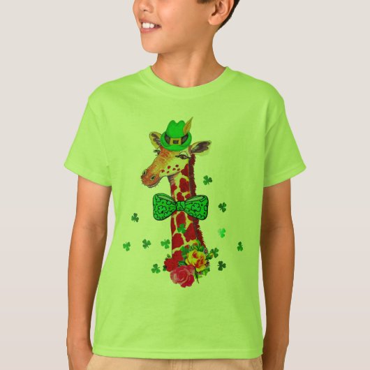 T-shirt Girafe du jour de St Patrick (Devant)
