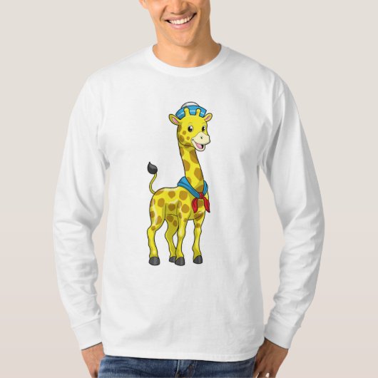 T-shirt Girafe en voile avec casquette de voile (Devant)