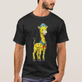 T-shirt Girafe en voile avec casquette de voile (Devant)