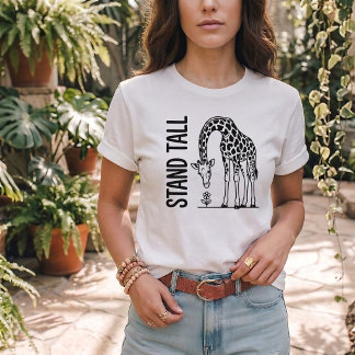 T-shirt girafe 'Les enfants se tiennent debout' Ca