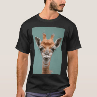 T-shirt Girafe mignonne Art familial d'animal drôle