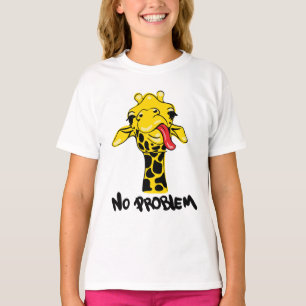 T-shirt Girafe Nonchalante : Attitude Sans PROBLÈME