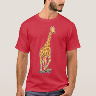 T-shirt Girafe Skater Skateboard