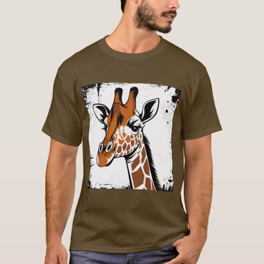 T-shirt girafe stylisée (Devant)