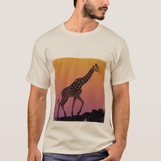 T-shirt girafe stylisée (Devant)