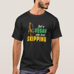 T-shirt Girafe Vegan Who Loves Rope Skipping Rope Jumping