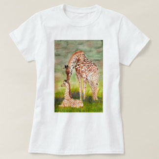 T-shirt Girafes de mère et de bébé